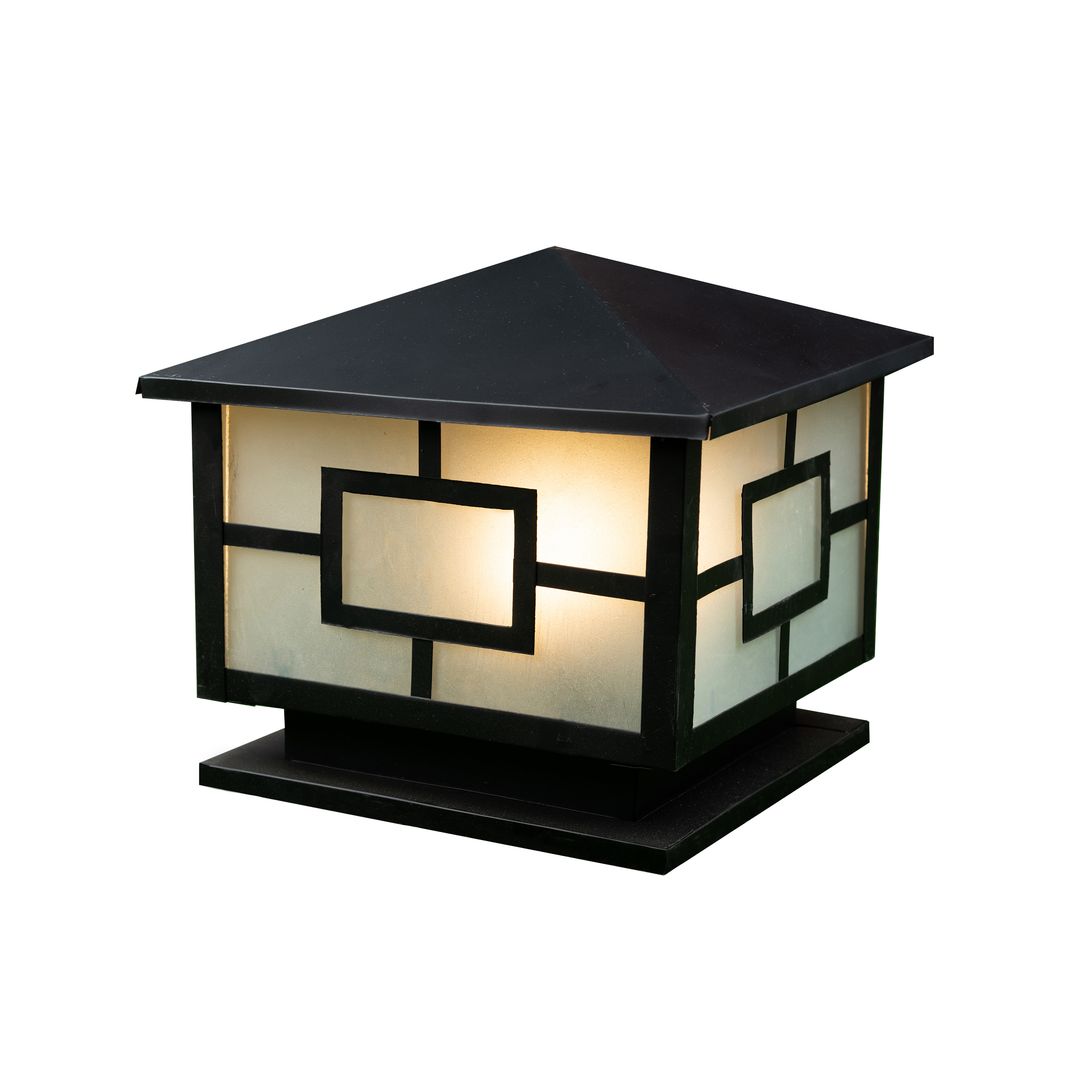 فانوس سور صاج محمل مودرن معدن - اسود - RL-PB-A-009