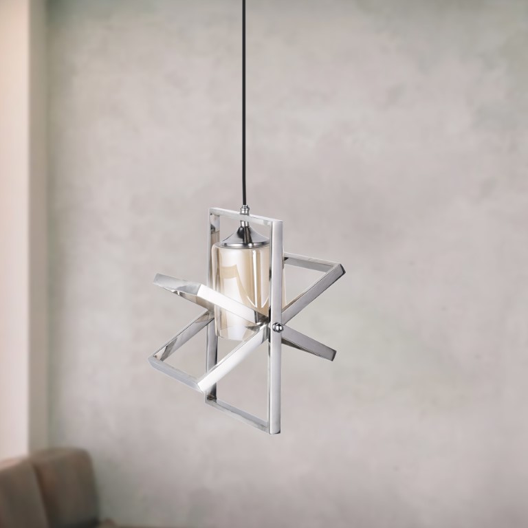 وحدة إضاءة للسقف مودرن - كروم