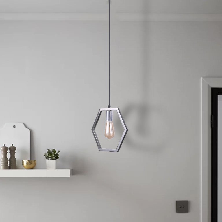 نجفة سقف مودرن - كروم