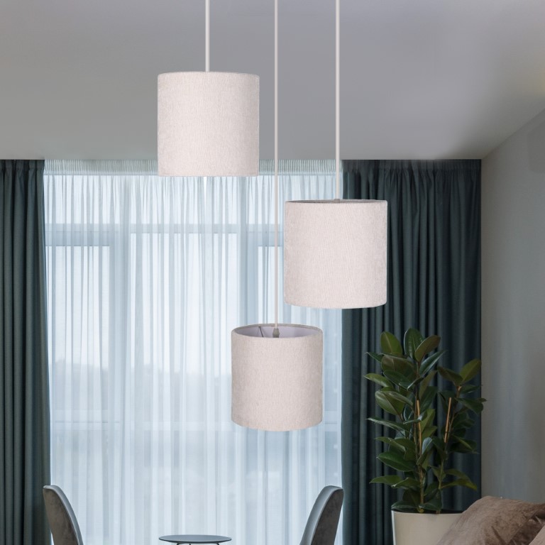 نجفة ثلاثية مودرن - بيج