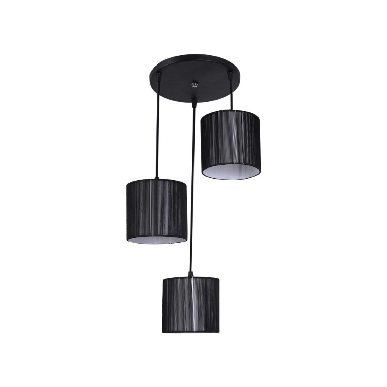 نجفة شابوه ثلاثية - أسود