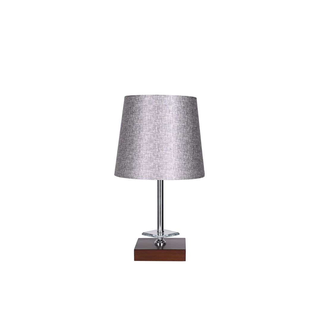 مصباح مكتب مودرن خشب بشابوه قماش - فضي - RL-TL-A-012