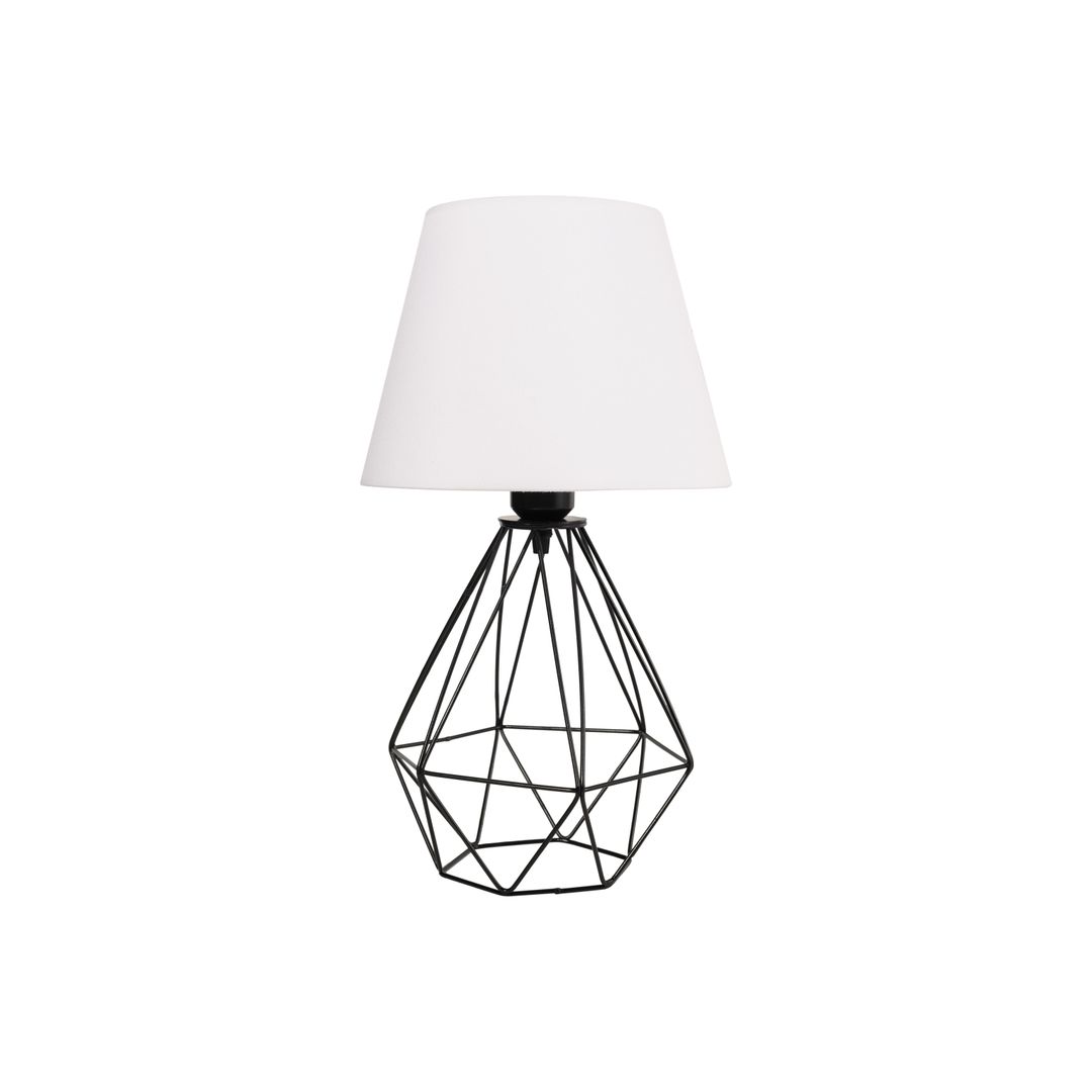 اباجورة مودرن معدن بشابوه قماش - اسود/ابيض - RL-TL-B-030