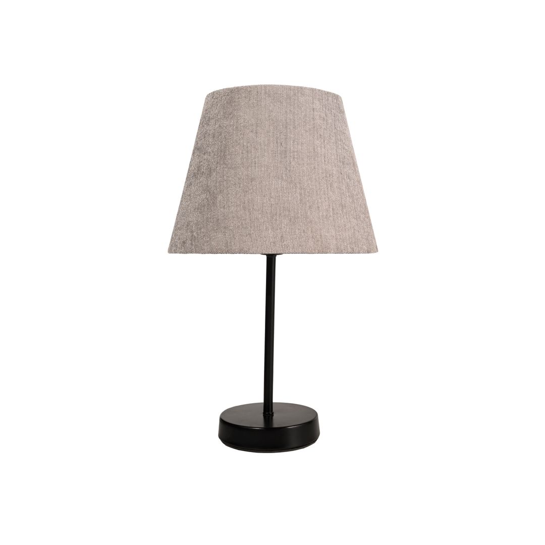 اباجورة مودرن معدن بشابوه قماش - اسود/رمادى - RL-TL-B-039