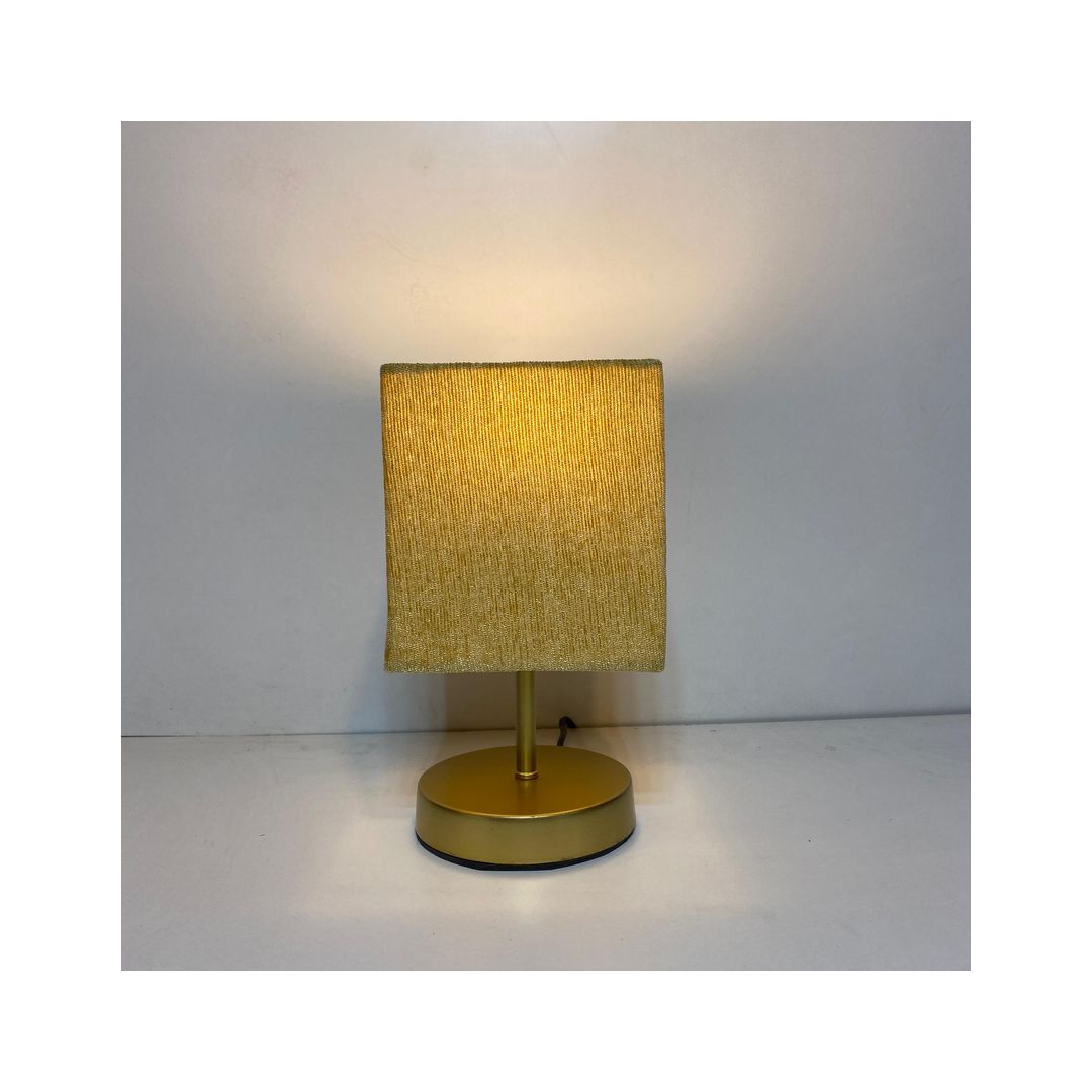 اباجورة مودرن معدن بشابوه قماش - دهبى/دهبى - RL-TL-B-052