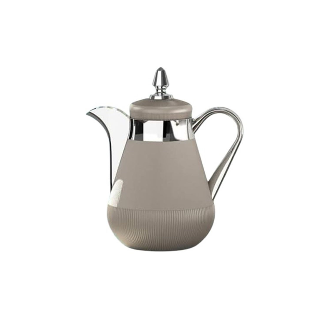 ترمس شاي - 1 لتر - خامة عالية الجودة - رمادي*فضي