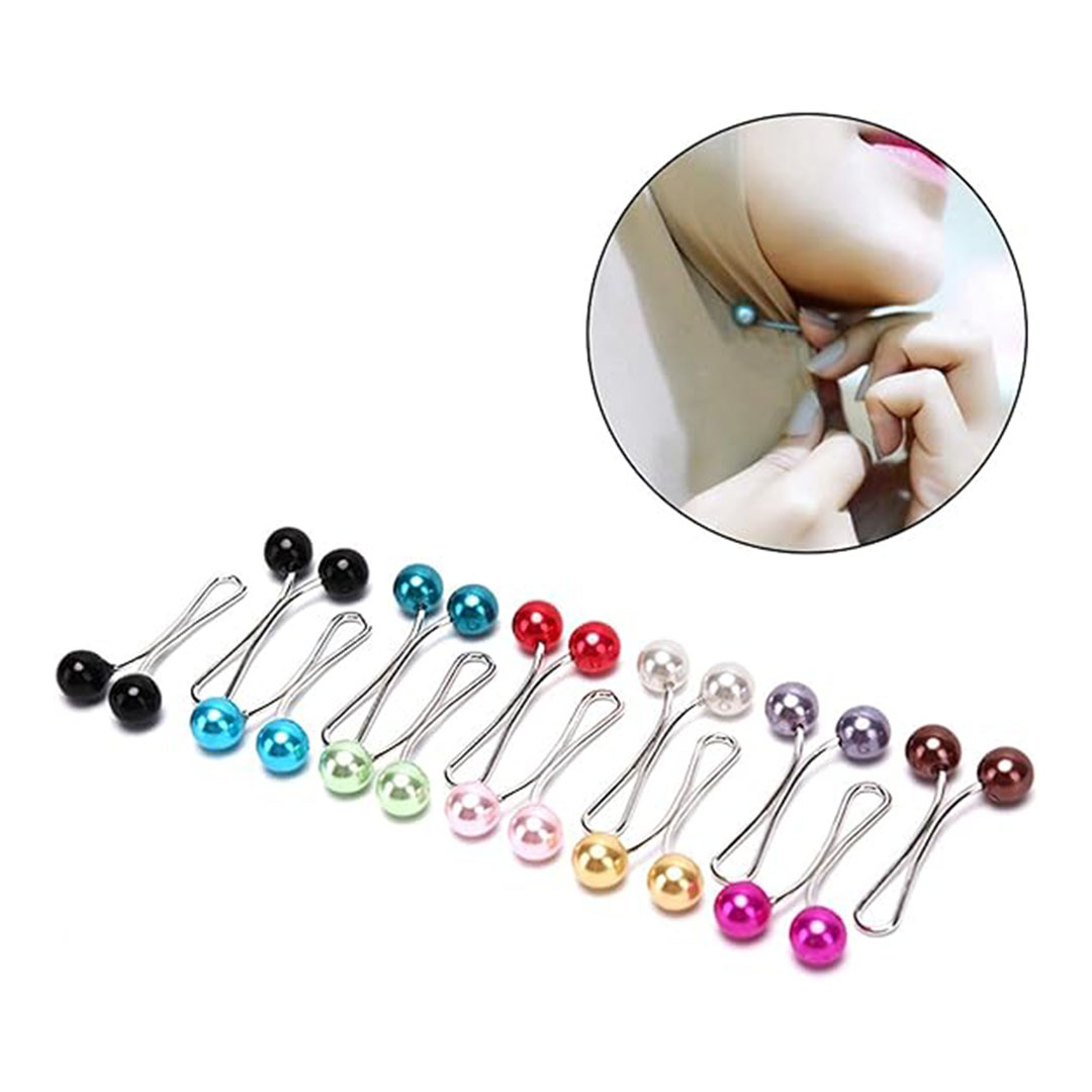 دبابيس طرحة تركي للحجاب - 12 قطعة