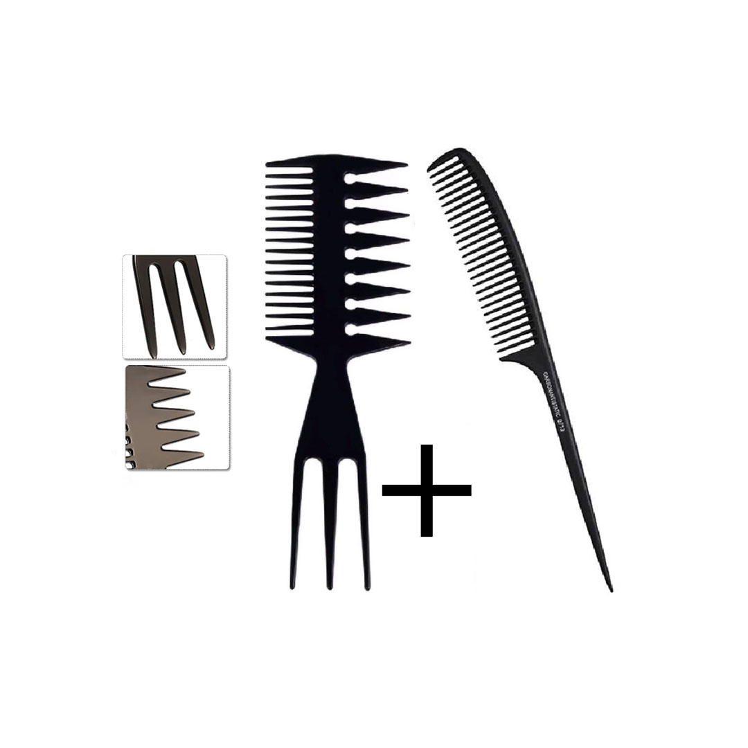 مشط تصفيف الشعر رفيع للرجال - 2 قطعة