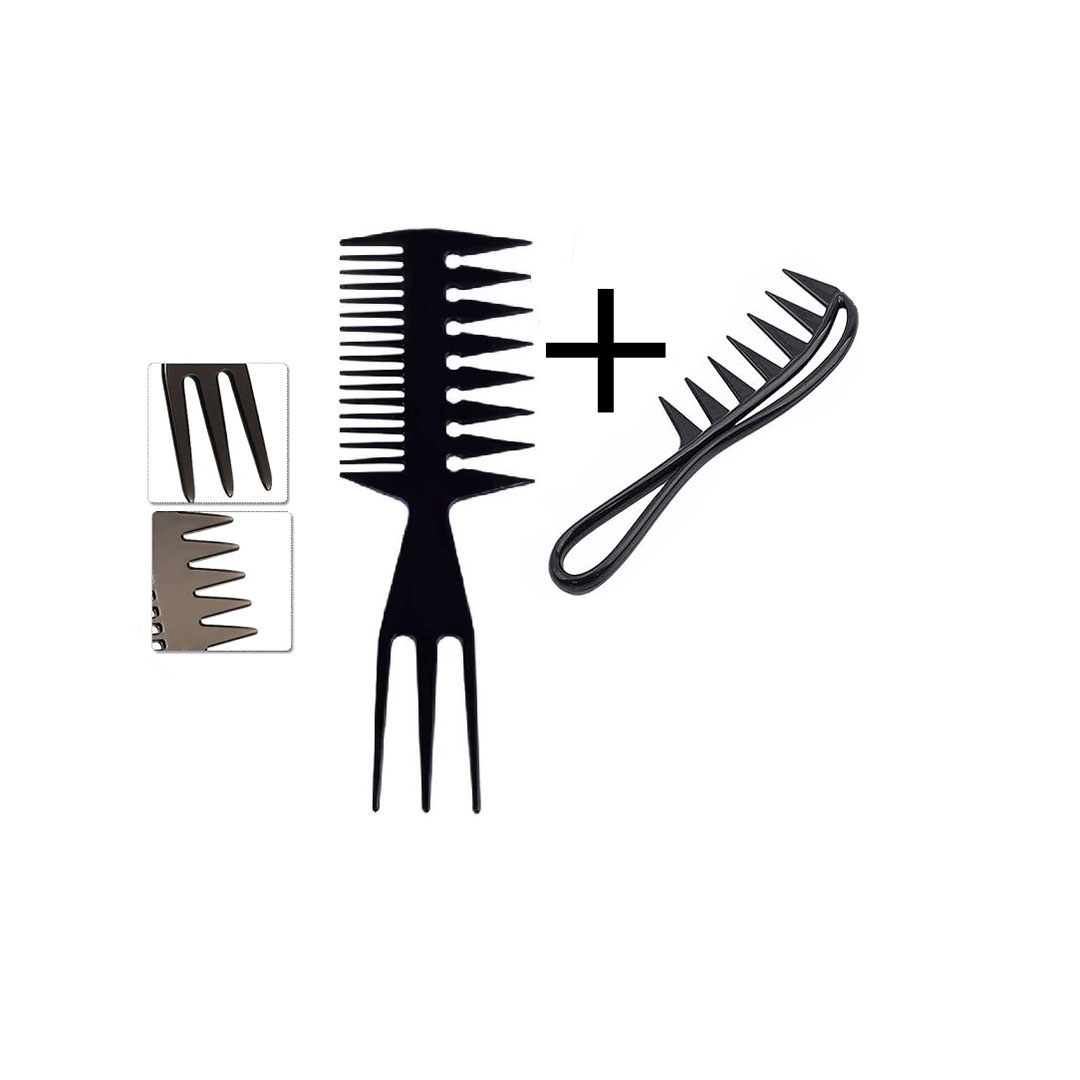 مشط تصفيف الشعر واسع للرجال - 2 قطعة
