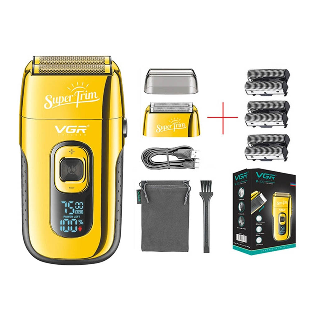 V-332 ماكينة حلاقة للشعر قابلة للشحن - ذهبى