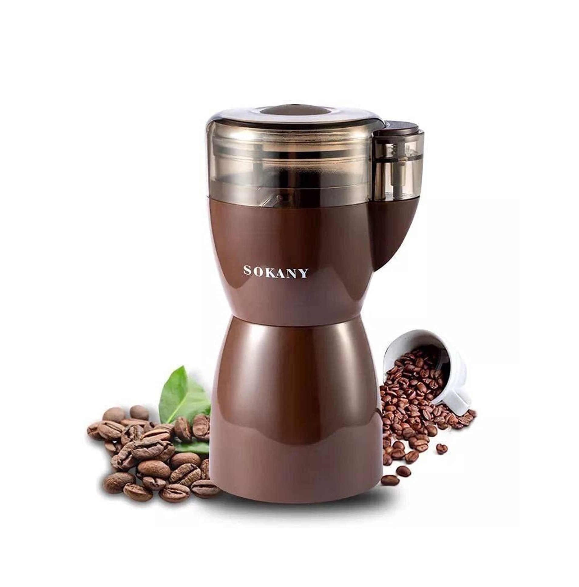 SM-3016 مطحنة قهوة كهربائية - 180 وات - بني