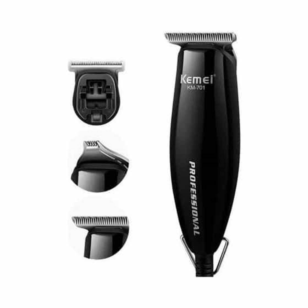 KM-701 ماكينة حلاقة الشعر كهربائية - أسود
