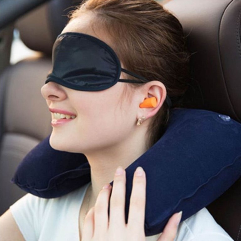 مخدة رقبة مع غطاء للعين و الأذن