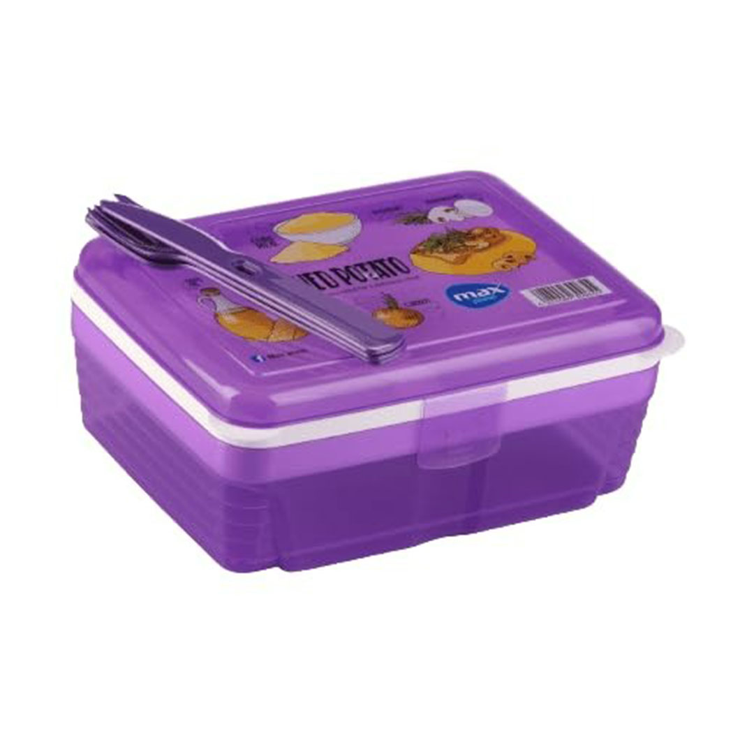 لانش بوكس بلاستيك - 21*15 - بنفسجي