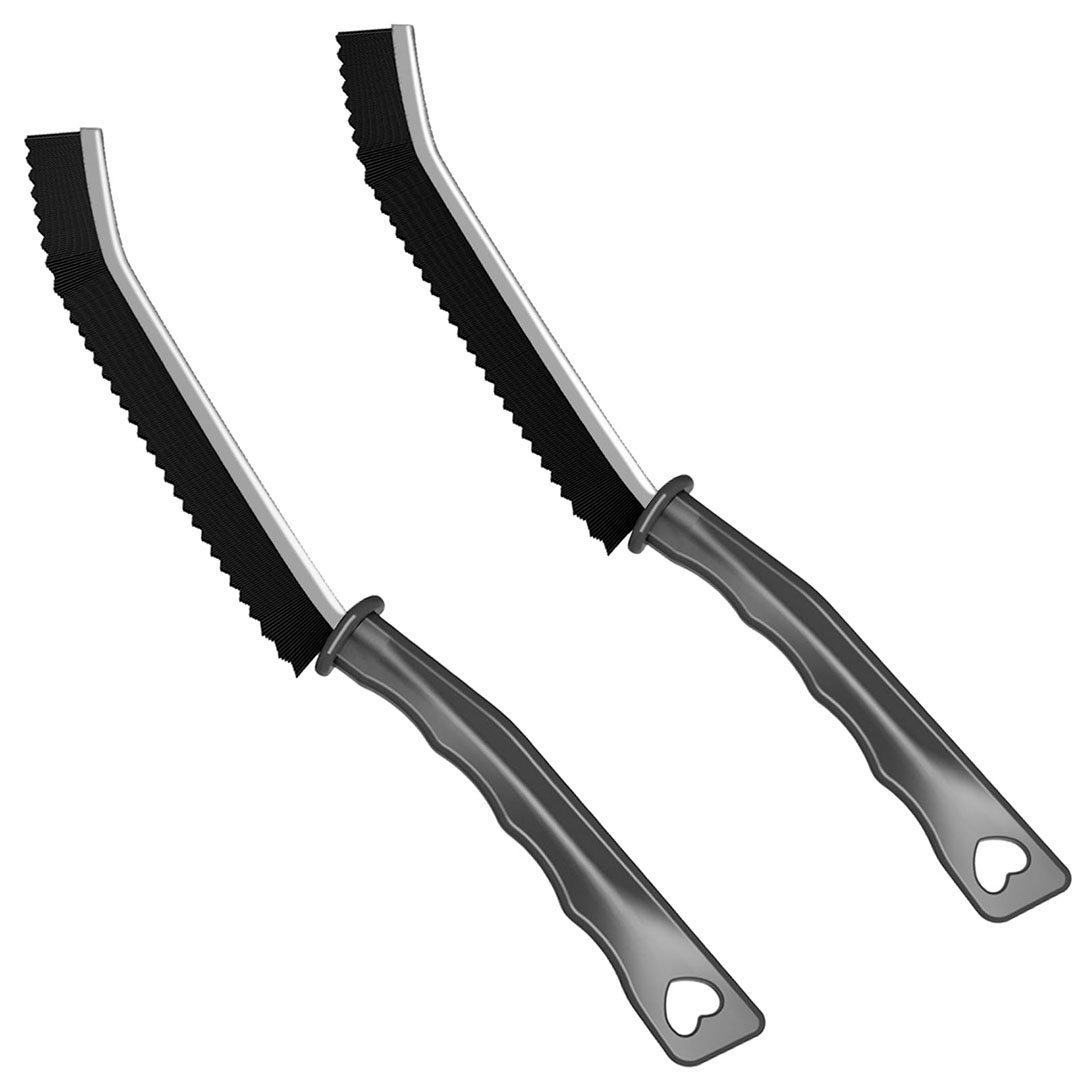 فرشة تنظيف الشقوق الضيقة - 2قطعه - أسود