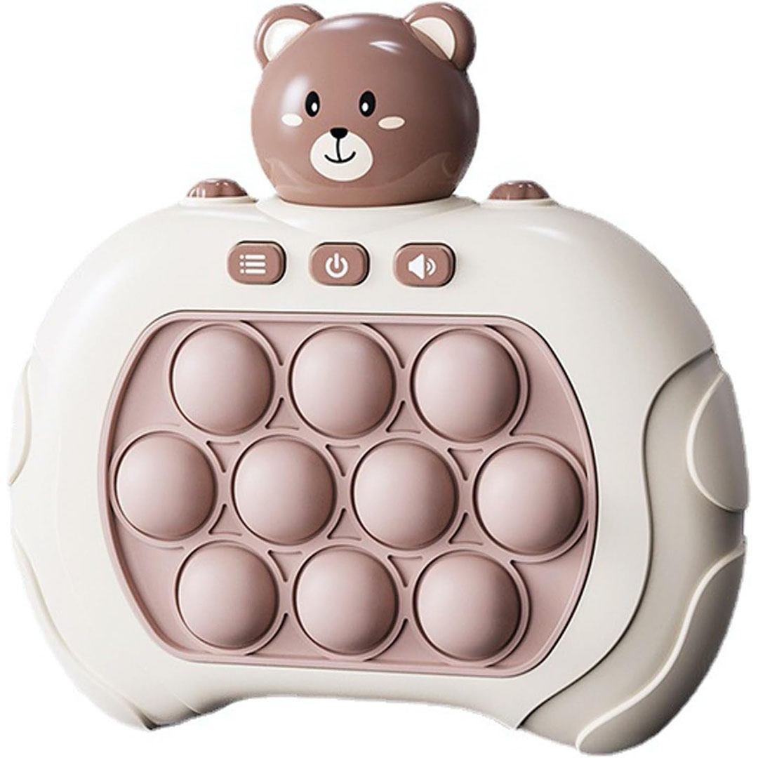 لعبة بوب أت شكل دبدوب - بني/أبيض