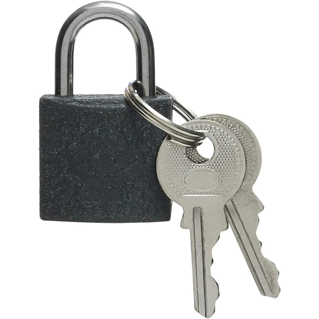 قفل شنط سفر 20 ملي - 2 مفتاح - أسود