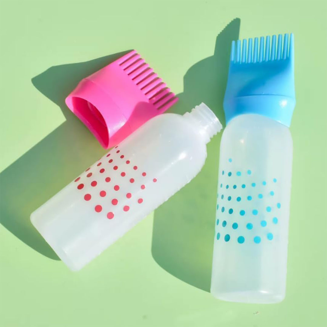 زجاجة توزيع زيت الشعر - قطعتين