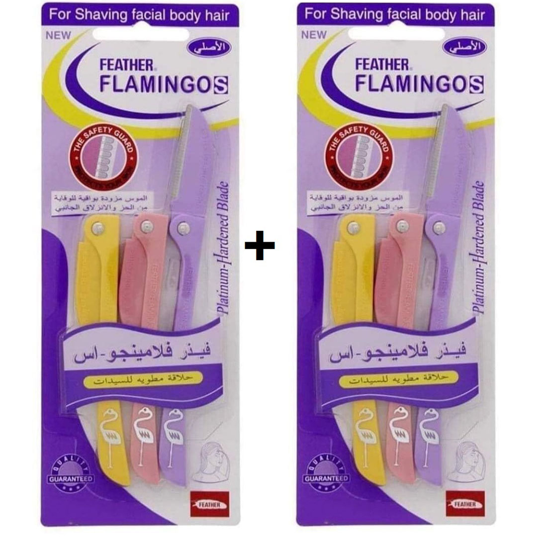 شفرات حلاقة فلامينجو لشعر الوجه حريمي - 6 قطع