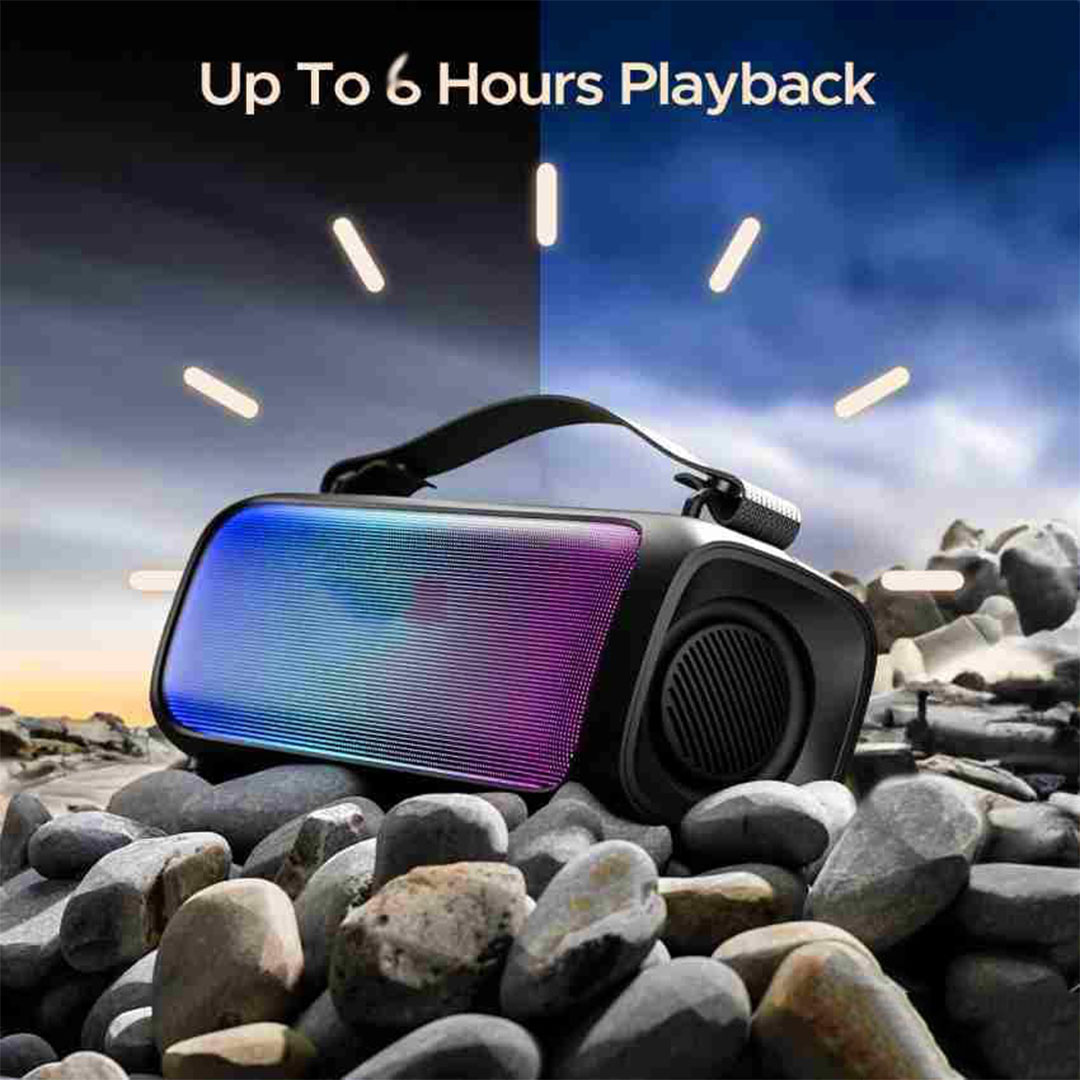 سماعة بلوتوث متنقلة تدعم كارت الميموري و USB - أسود - JL-380