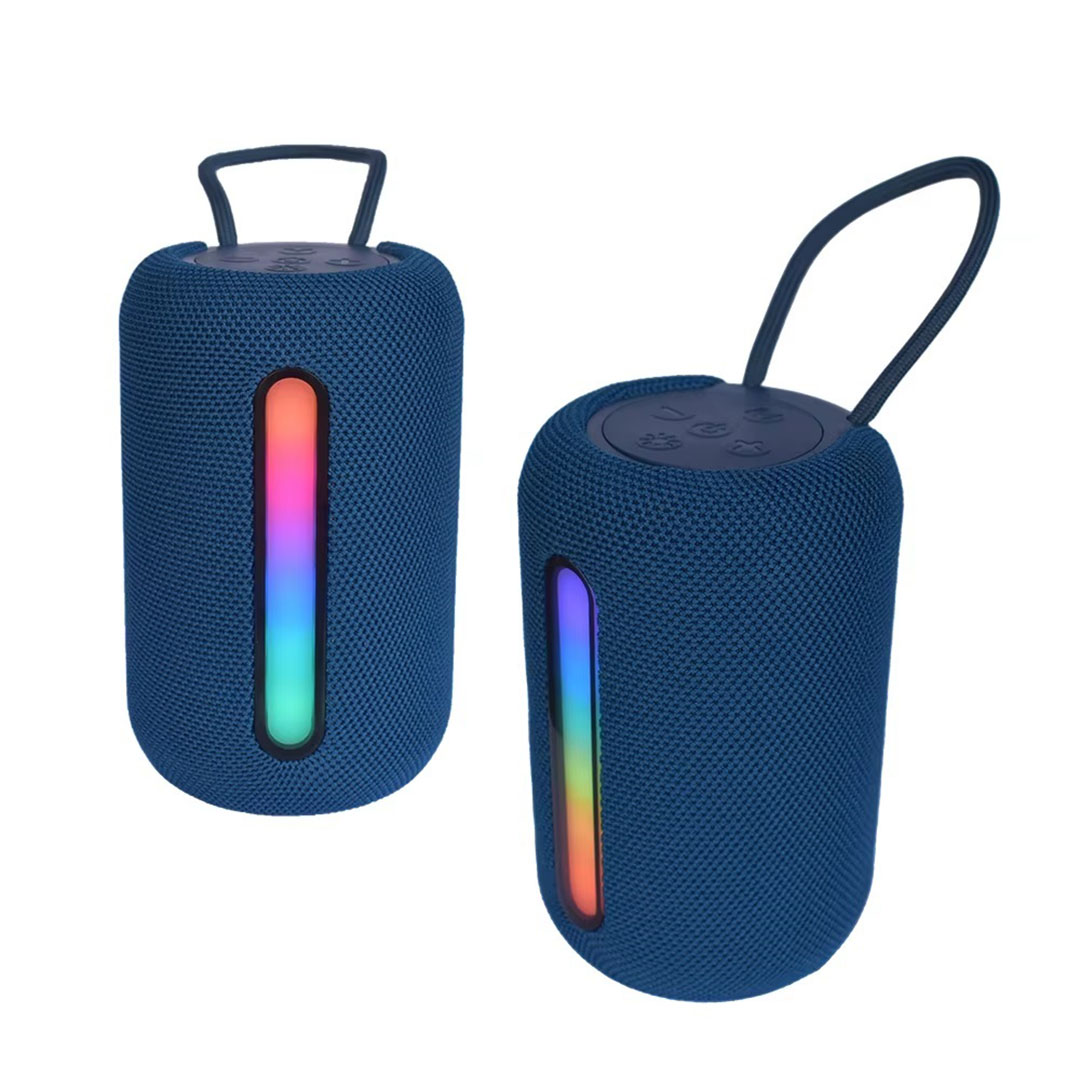 مكبر صوت بلوتوث بألوان ليد قوس قزح - أزرق - JL-838