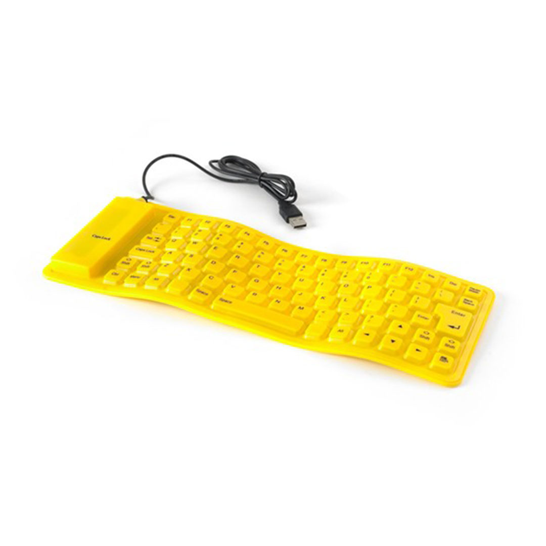 كيبورد سيليكون USB - أصفر