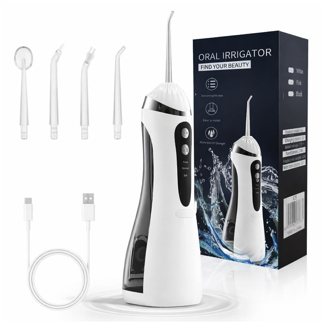جهاز تنظيف لاسلكي للأسنان - أبيض