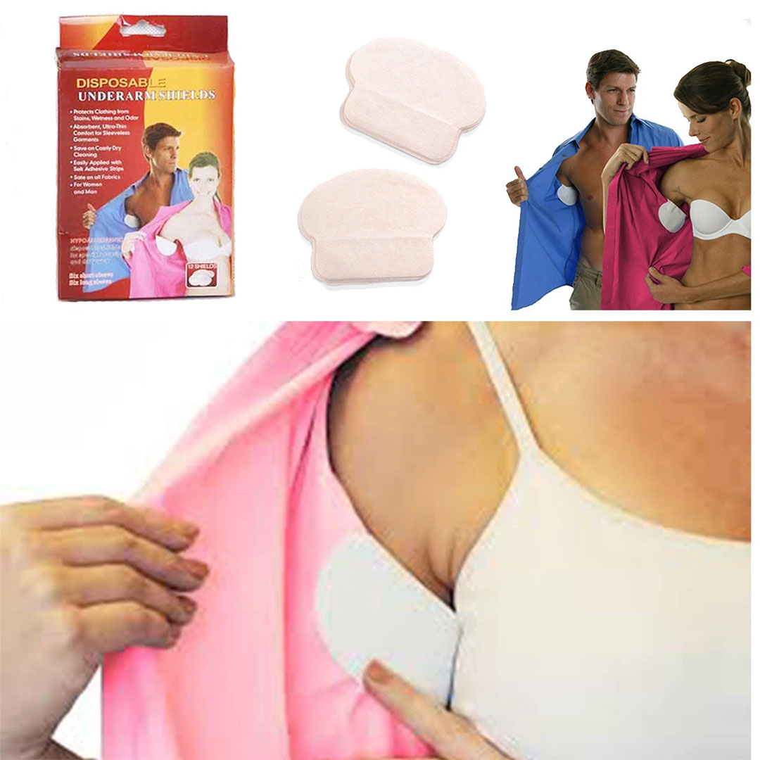 لصقات مضادة للتعرق للرجال والنساء - 12 قطعة