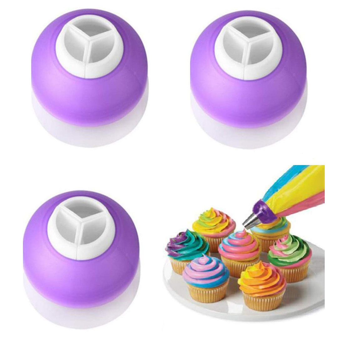 بلبلة تزيين كب كيك ثلاثية - 3قطع