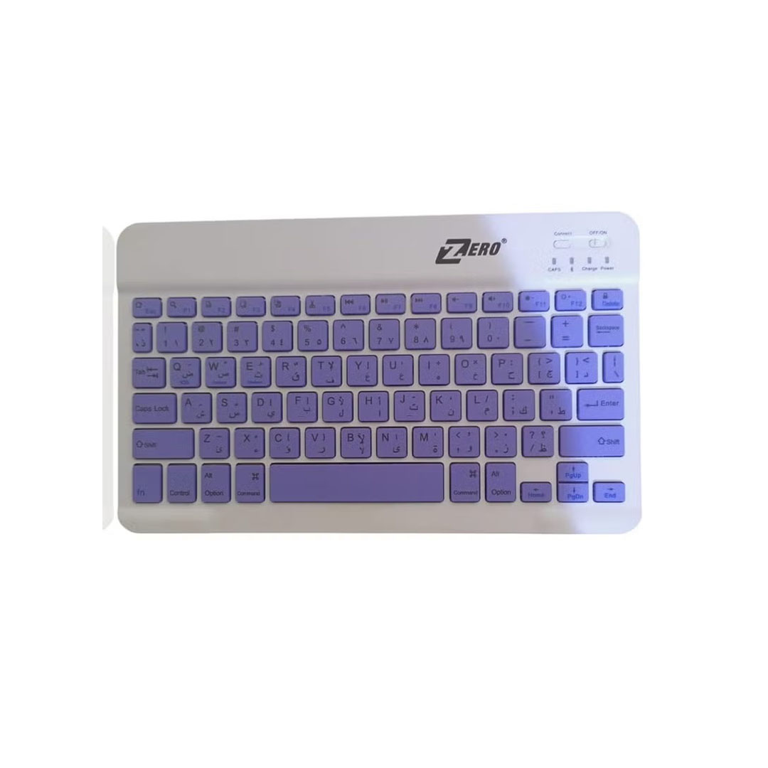 كيبورد ZR-3030 بلوتوث من زيرو - انجليزي وعربي - أبيض