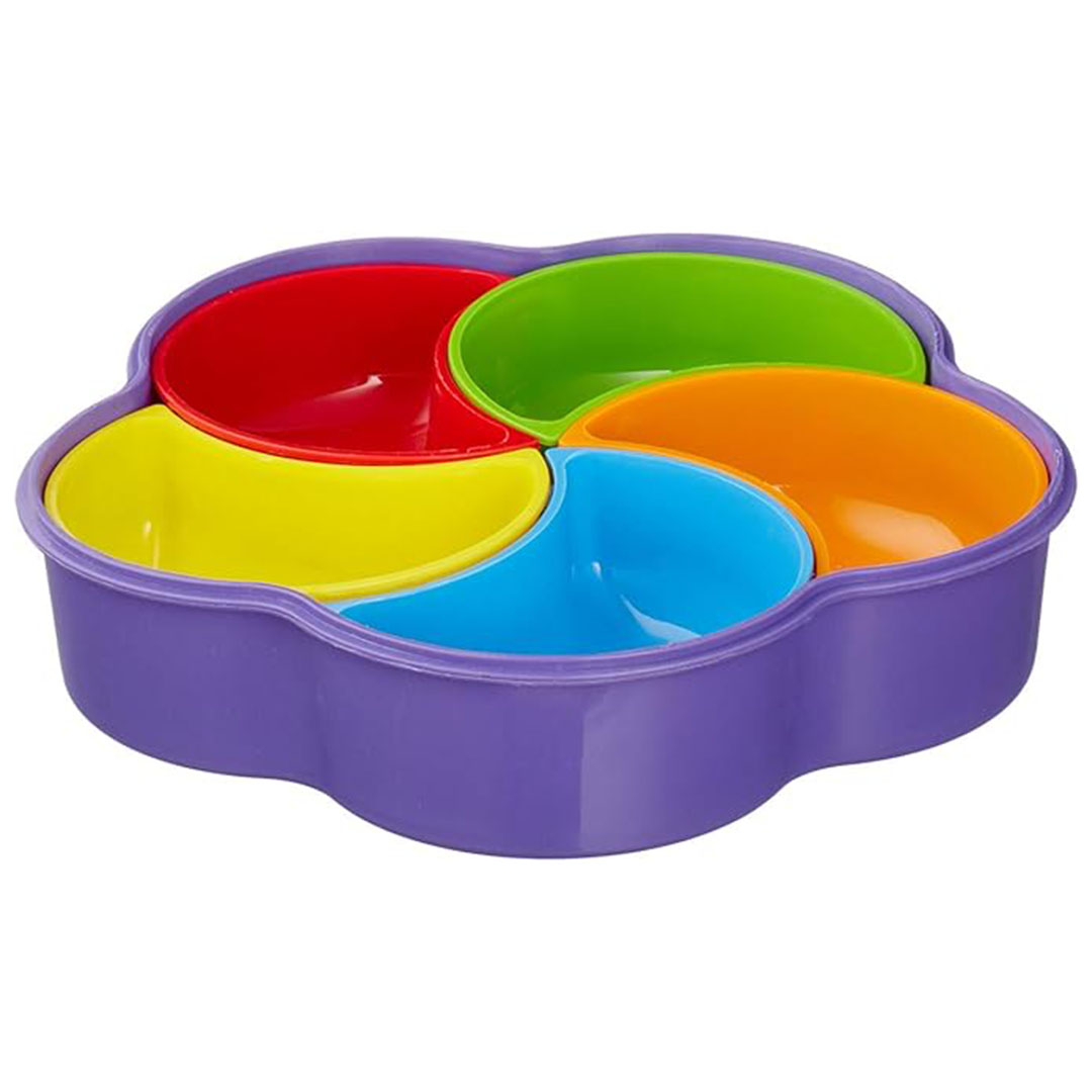 طبق تسالي مقسم - 5 أجزاء