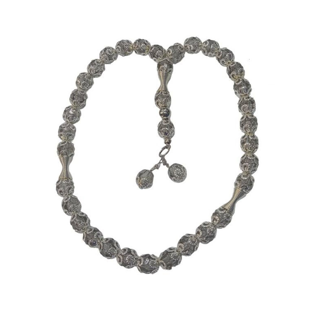 سبحة خرز - 33 حبة - فضي