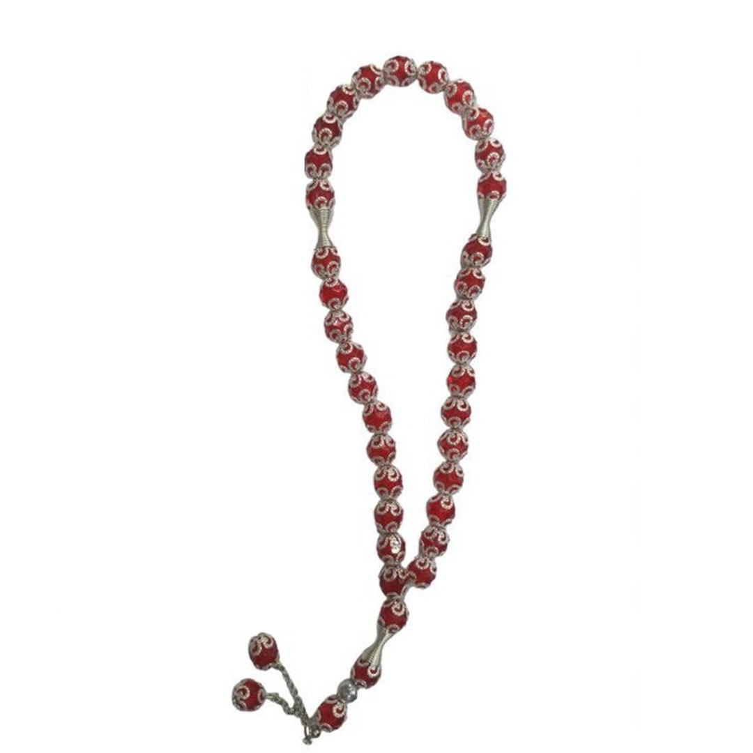 سبحة خرز - 33 حبة - أحمر