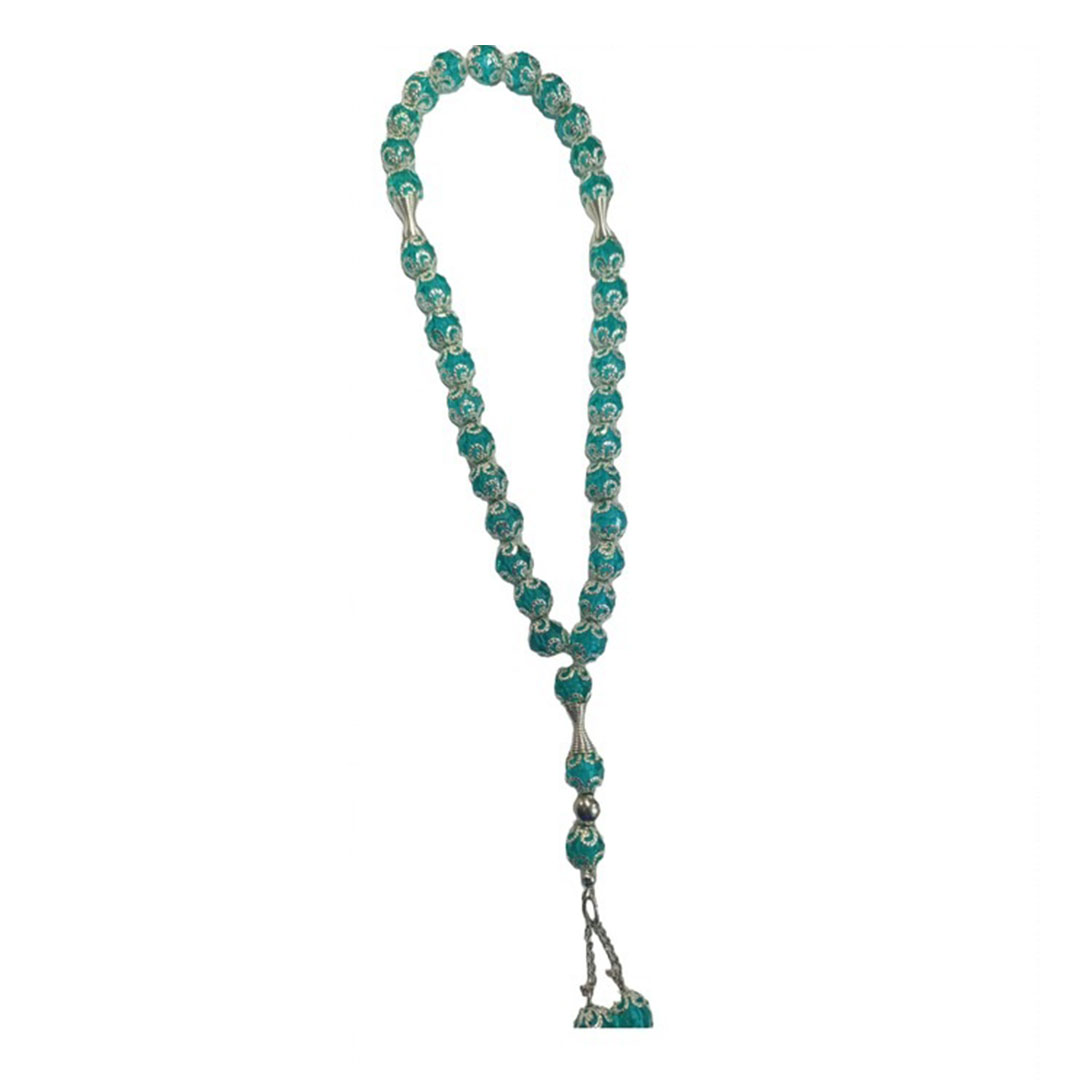 سبحة خرز - 33 حبة - أخضر فاتح