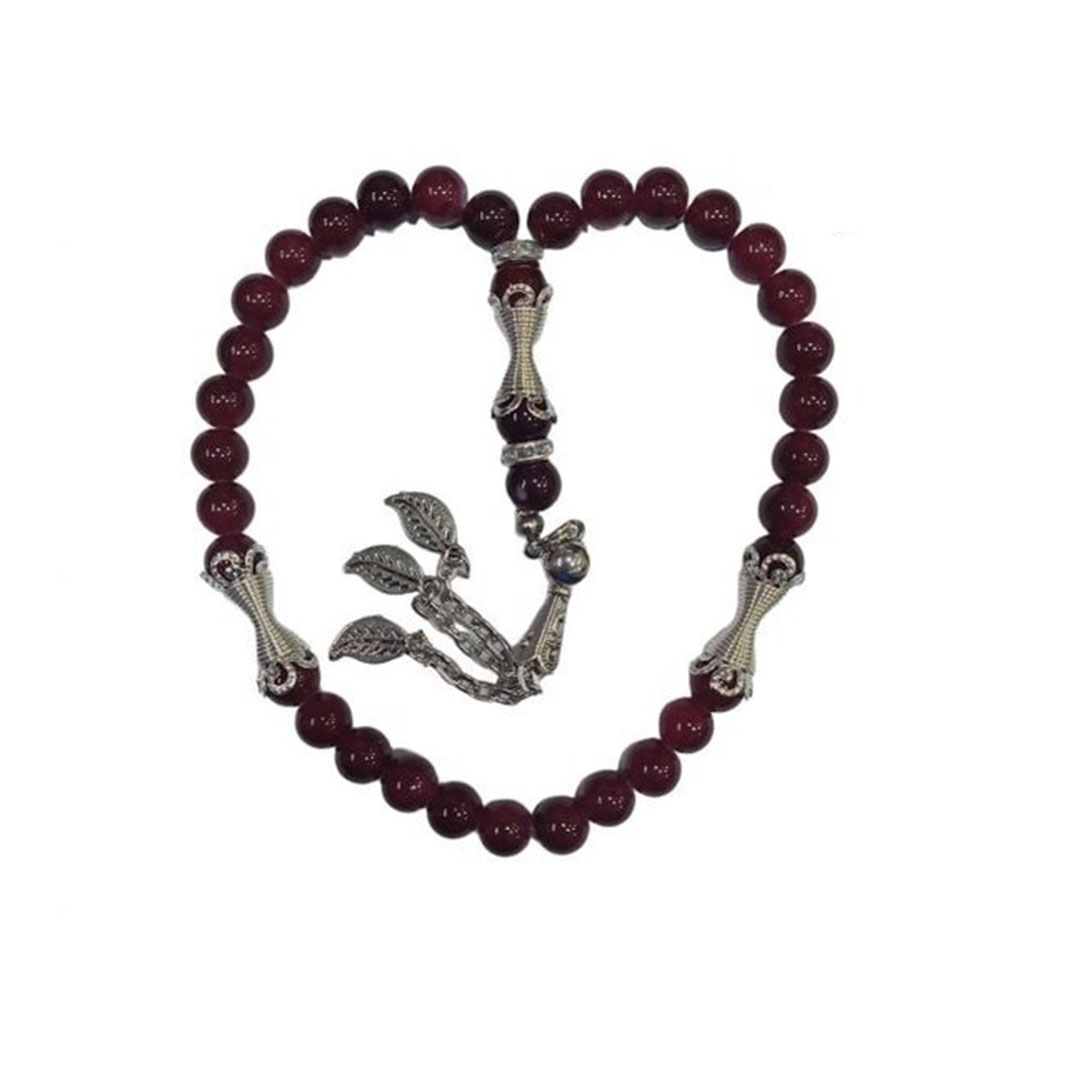 سبحة خرز - 33 حبة - نبيتي غامق