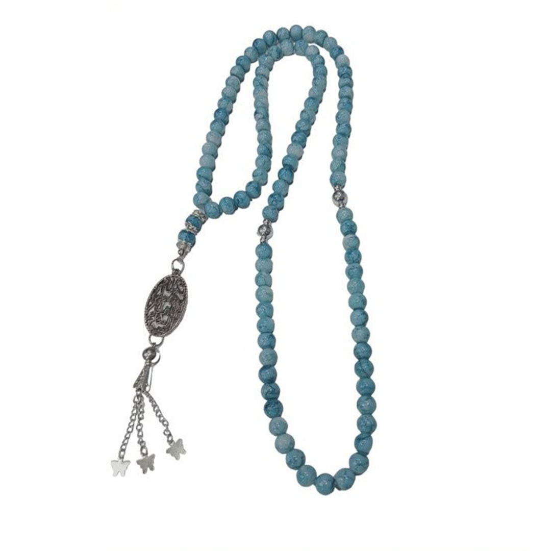 سبحة خرز - 99 حبة - لبني/أبيض