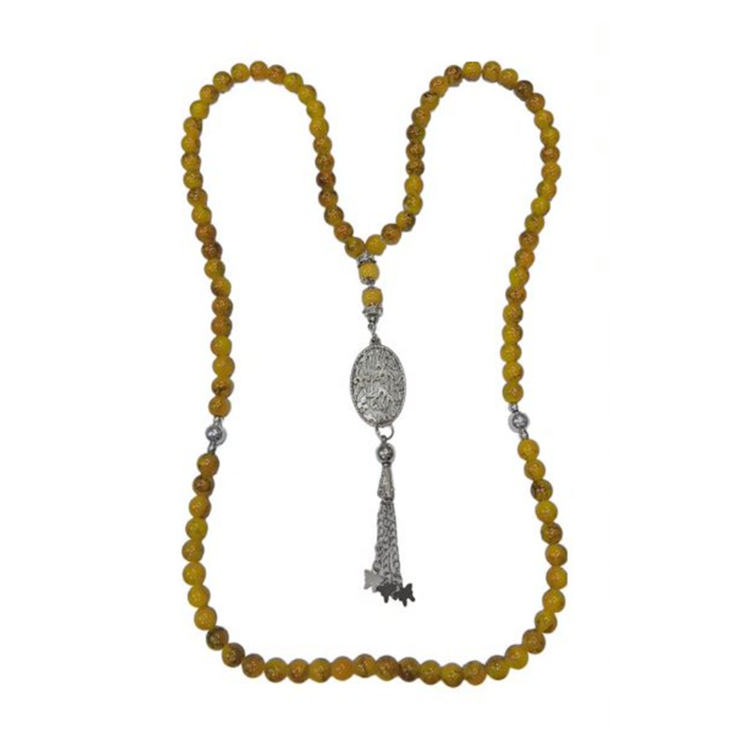 سبحة خرز - 99 حبة - أصفر