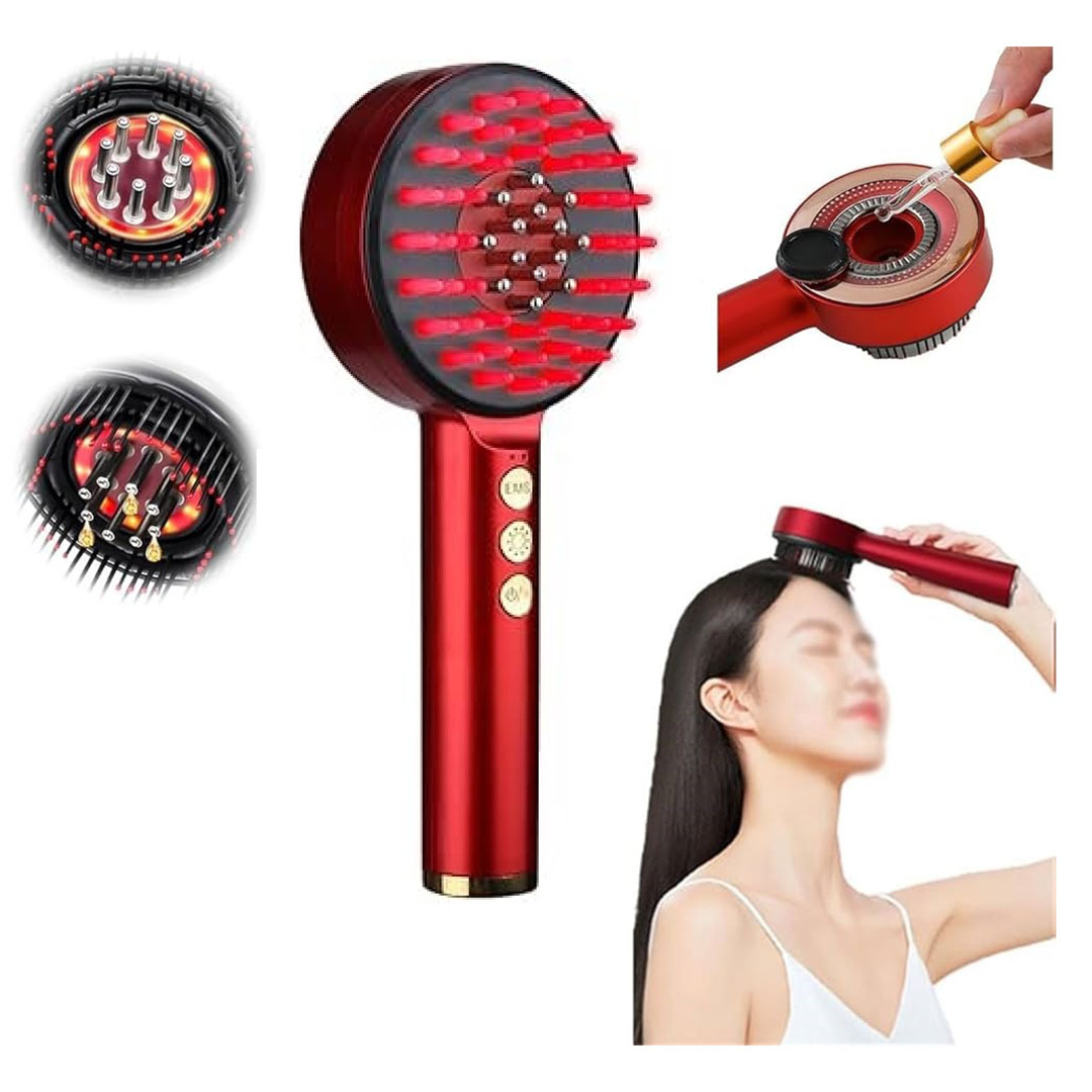 جهاز مساج فروة الرأس اللاسلكي - أحمر