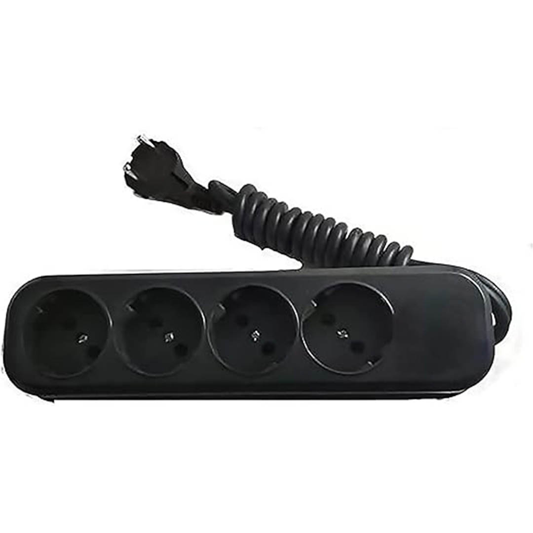 zr-10 مشترك كهربائي - 4 منفذ - أسود