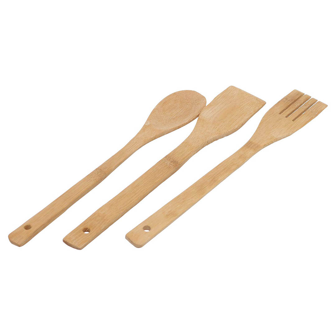 طقم توزيع طعام خشب - 3 قطع