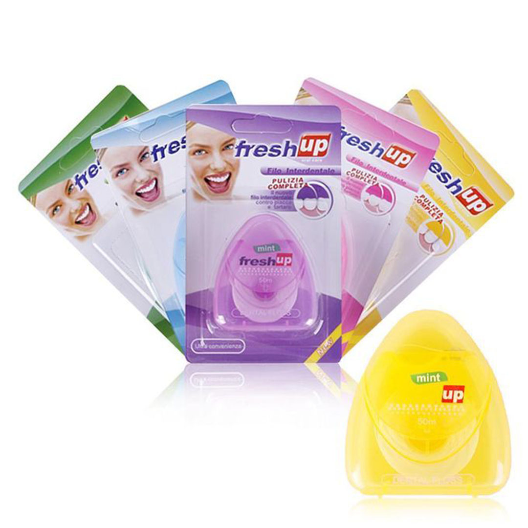 خيط تنظيف الأسنان - خيط شمعي بنكهة النعناع، 50 مترًا - 5 مل