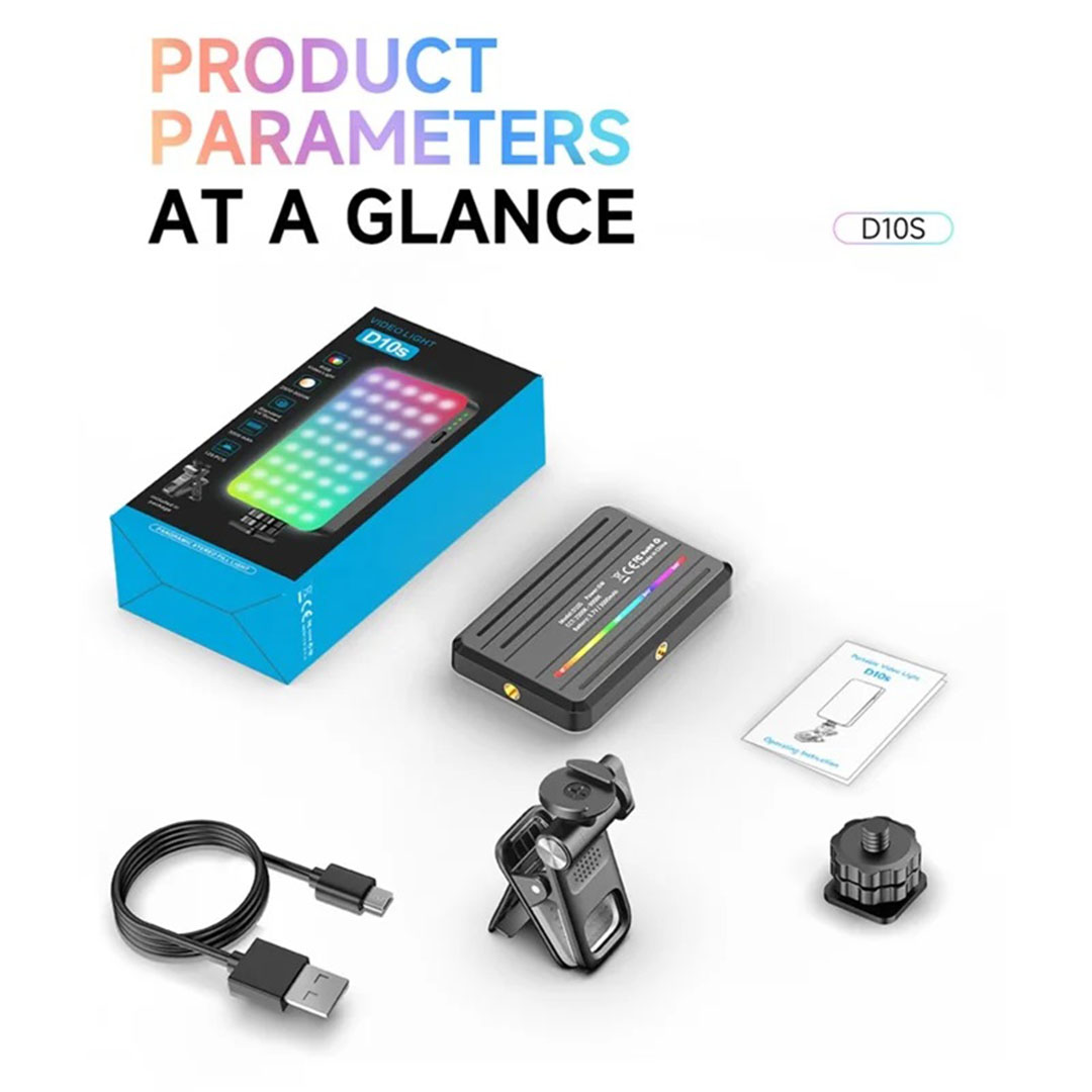 ضوء حلقي احترافي لصناع المحتوى D10S