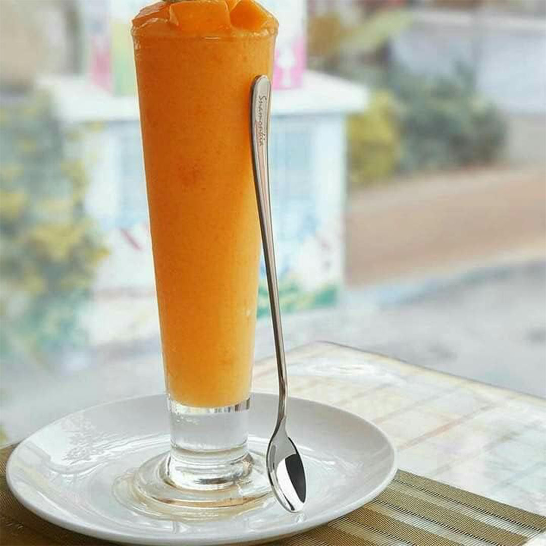 ملاعق فواكه كوكتيل 12 قطعة ستانلس بمقبض طويل