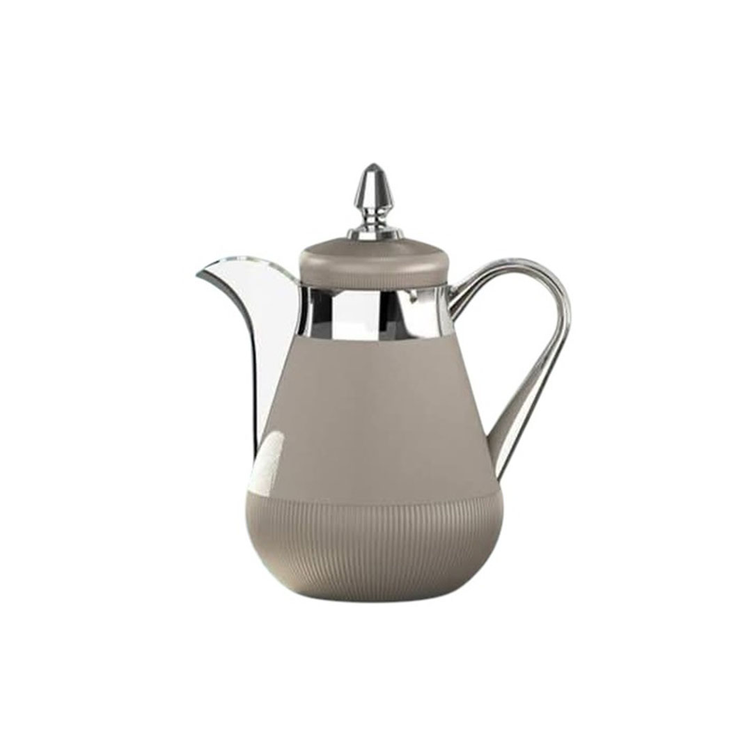 ترمس شاي - 1 لتر - خامة عالية الجودة - رمادي*فضي