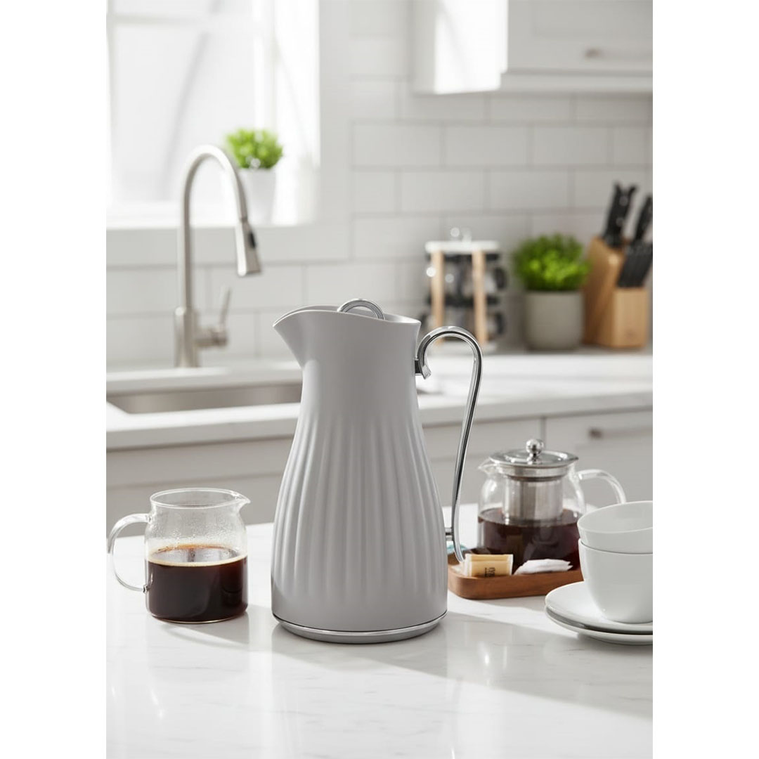 ترمس شاي الأندلس - 0.95 لتر - رمادي * فضي