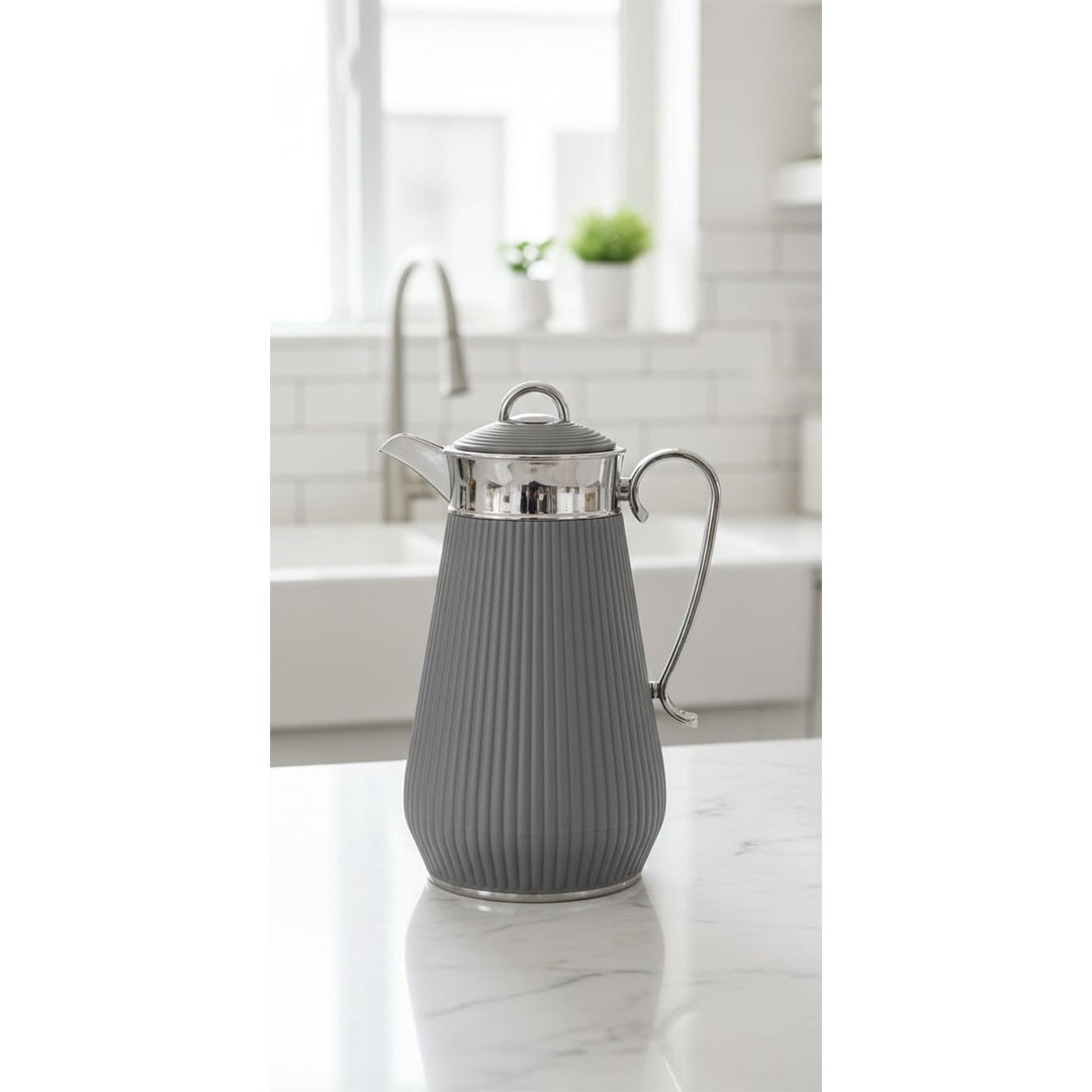 ترمس شاي الأندلس - 0.95 لتر - رمادي مضلع