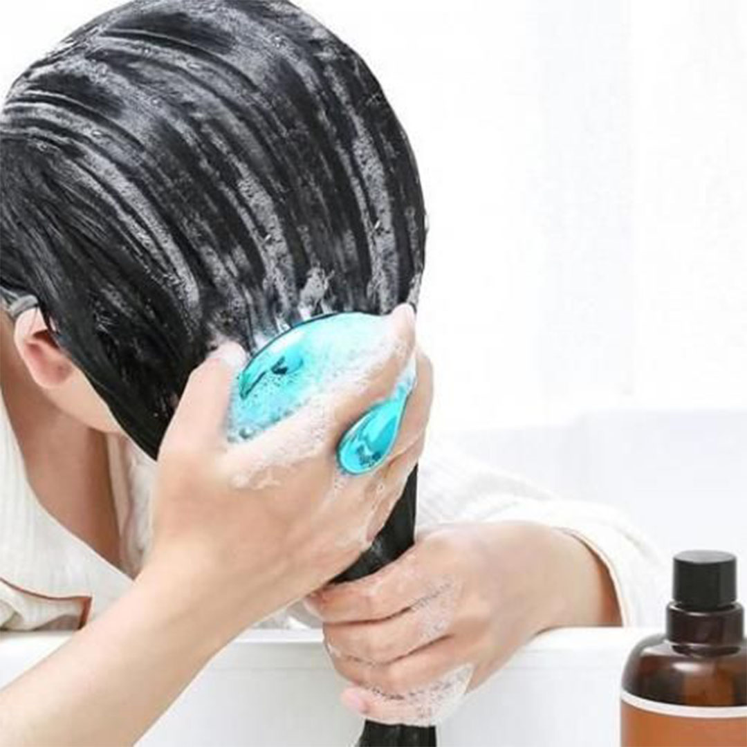 فرشاة سيليكون لتدليك فروة الرأس - 3 قطع