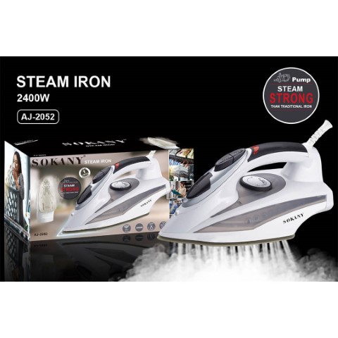 aj-2052 مكواة بخار - 2400 وات - أبيض