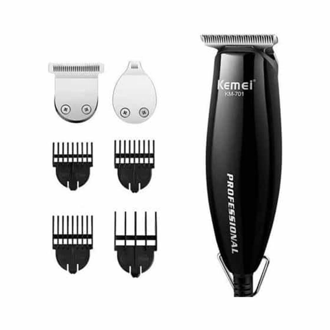 KM-701 ماكينة حلاقة الشعر كهربائية - أسود