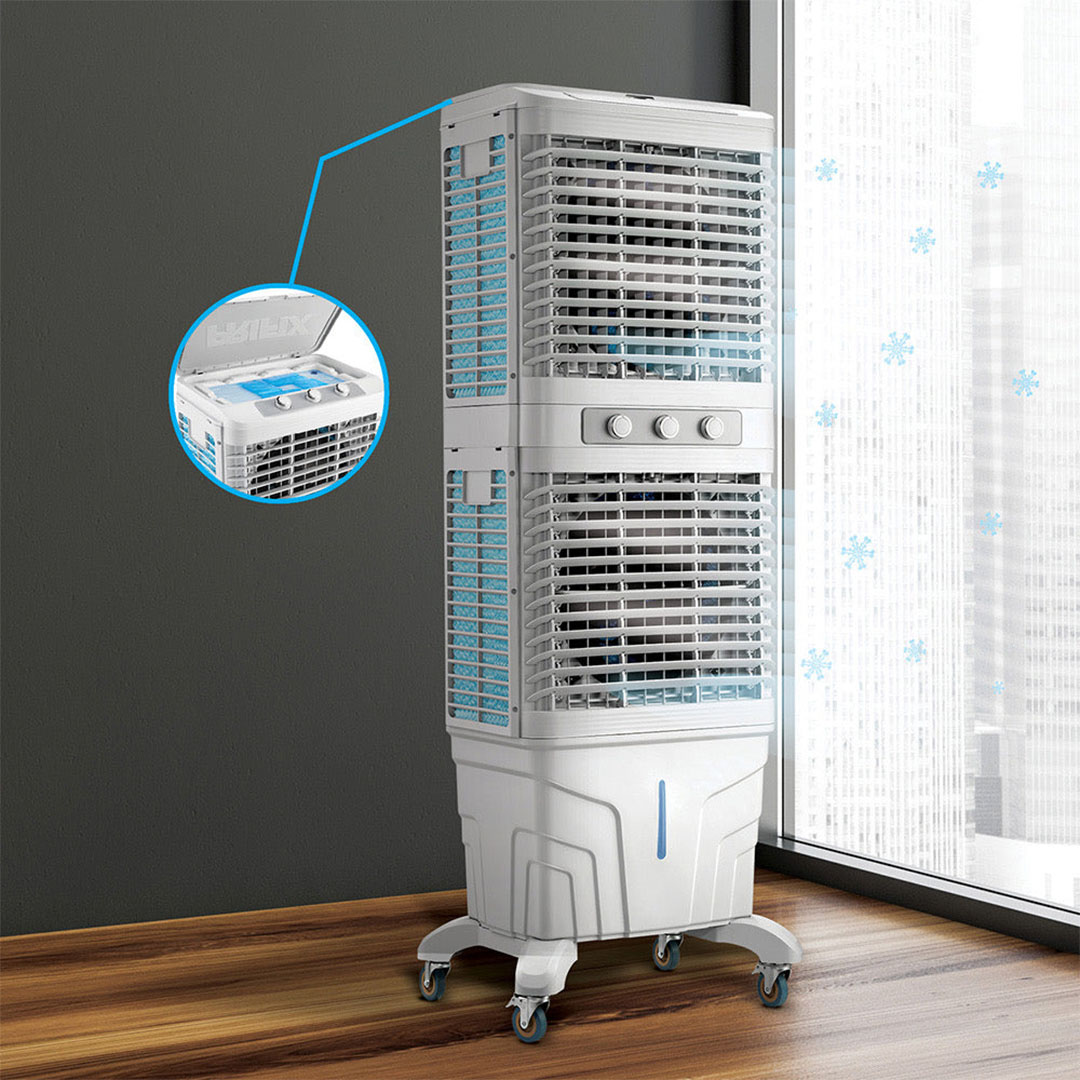 Prifix مبرد هواء مزدوج - 70 لتر- رمادي Dc102 70 L